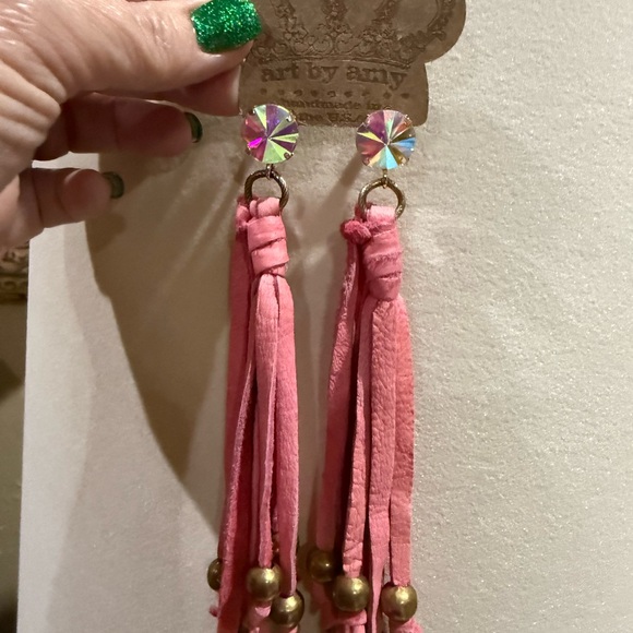 Art By Amy Labbe Accessories - Art by Amy Pink Tassel Earrings